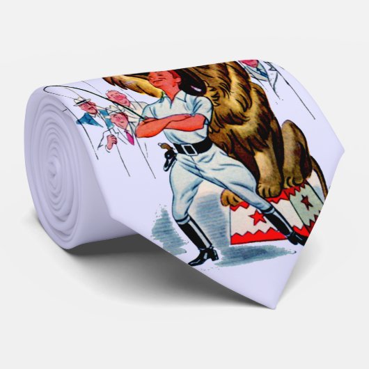  lion tamer and lion print ネクタイ (ロール)
