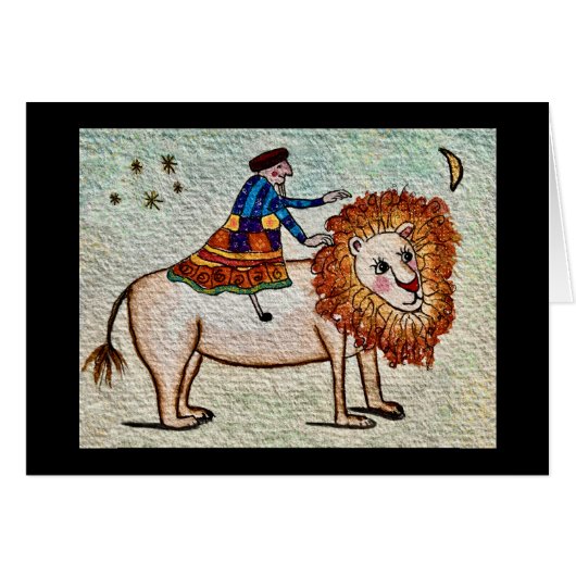 Lion Tamer Greeting Card (正面横)