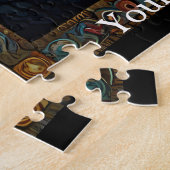 Lion tapestry fantasy painting mosaic diamond ジグソーパズル (側面)