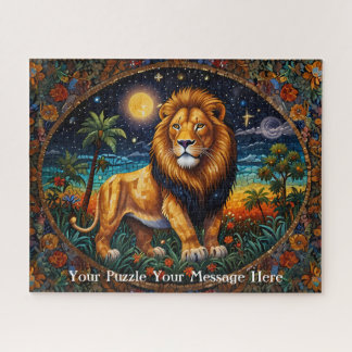 Lion tapestry fantasy painting mosaic diamond ジグソーパズル