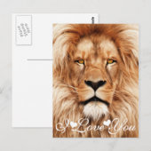 Lion The King Photo 絵画's I Love You ポストカード (正面/裏面)