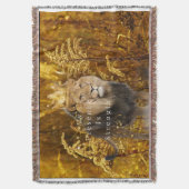 Lion Throw Blanket – My Presence Is Strength スローブランケット (正面縦)