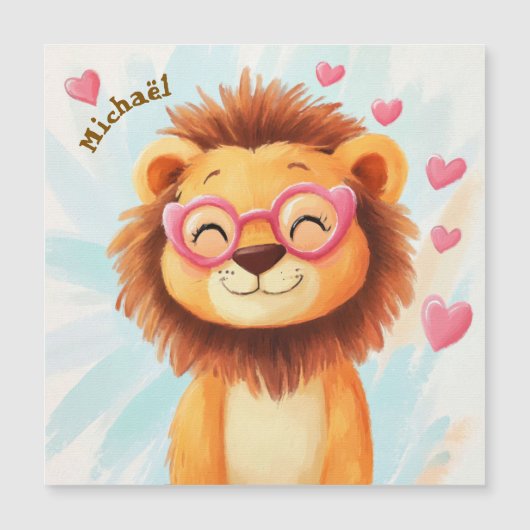 Lion Valentine's Day Heart Kids School (正面)