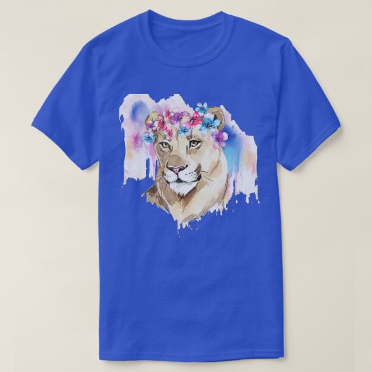 Lion Watercolor Colorful lion Art Tシャツ (デザイン正面)