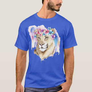 Lion Watercolor Colorful lion Art Tシャツ