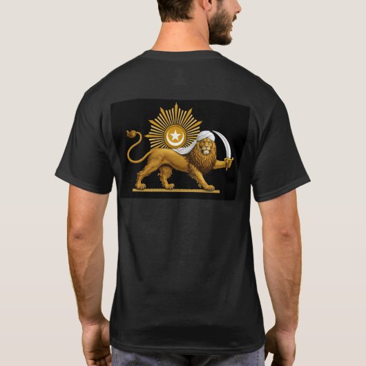 lion white crescent black tee tシャツ (裏面)