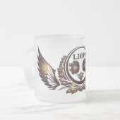 LION-Wing Glass Mug フロストグラスマグカップ (正面左)