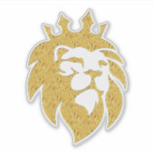 Lion With Crown - Gold Style 1 シール (正面)