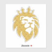 Lion With Crown - Gold Style 1 シール (シート)