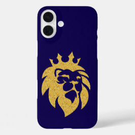 Lion With Crown - Gold Style 1 iPhone 16 Plusケース