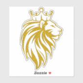 Lion With Crown - Gold Style 2 シール (シート)
