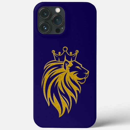 Lion With Crown - Gold Style 2 Case-Mate iPhoneケース (裏面)