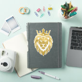 Lion With Crown - Gold Style 3 シール (iPadカバー)