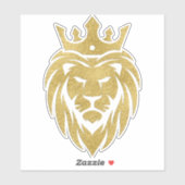 Lion With Crown - Gold Style 3 シール (シート)