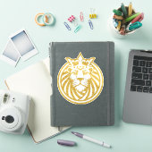 Lion With Crown - Gold Style 4 シール (iPadカバー)