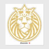 Lion With Crown - Gold Style 4 シール (シート)