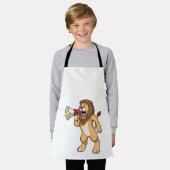 Lion with Microphone エプロン (着用した状態)