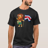 Lion with the Costa Rica flag Tシャツ (正面)