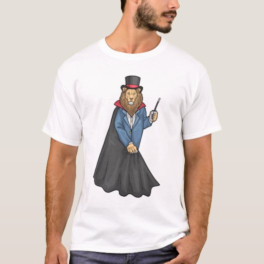 Lion Wizard Magic wand Tシャツ (正面)