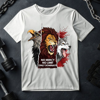 Lion Wolf Eagle T-Shirt – Savage Beast Mode Gym  Tシャツ