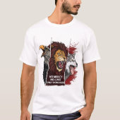 Lion Wolf Eagle T-Shirt – Savage Beast Mode Gym  Tシャツ (正面)