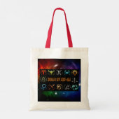 Lion Zodiaque Cadeau Astrologie トートバッグ (裏面)