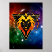 Lion Zodiaque Cadeau Astrologie ポスター (正面)