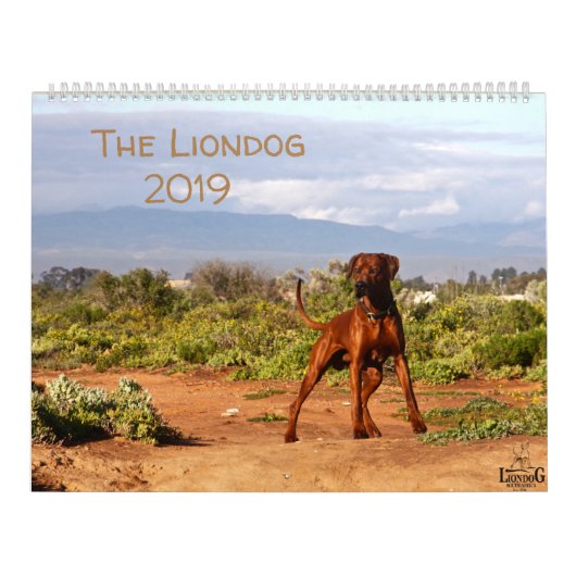 Liondog - Rhodesian Ridgebackのカレンダー2019年 カレンダー (カバー)