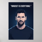 Lionel Messi Quote Poster – Mindset Is Everything ポスター (正面)