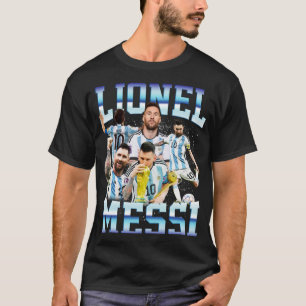 Lionel Messi Tシャツ、ヴィンテージサッカー愛好家、Arg Tシャツ