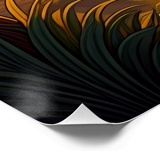 Lioness among a wilderness setting ポスター (コーナー)