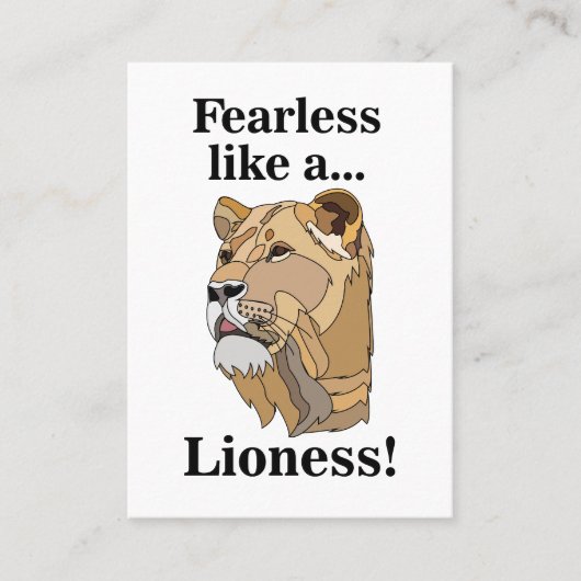Lioness Animal Fearless  名刺 (正面)