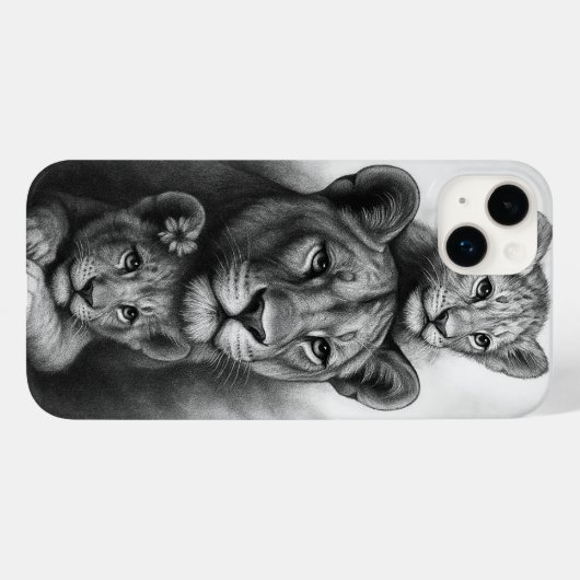 Lioness & Cubs Case-Mate iPhoneケース (裏面 (横))