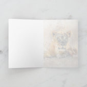 Lioness Jungle Safari Artwork All Occasion Blank シーズンカード (内部)