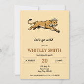 Lioness Queen Bachelorette Party Invitation 招待状 (正面)