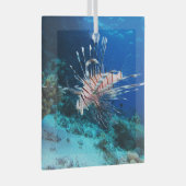 LionfishまたはPterois Miles、海リーフフィッシュ ガラスオーナメント (正面右)