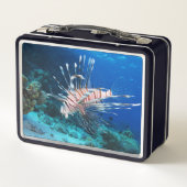 LionfishまたはPterois Miles、海リーフフィッシュ メタルランチボックス (裏面)