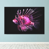 Lionfish 12インチx 12インチ、1.5インチ独身の、 キャンバスプリント (インサイチュ (ウッドフロア))