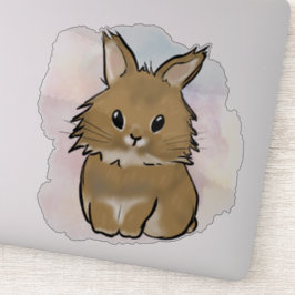 Lionhead bunny watercolor  シール