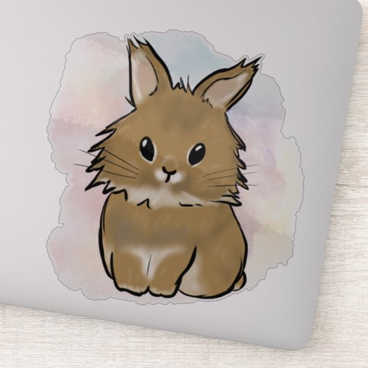 Lionhead bunny watercolor  シール (詳細)