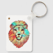  Lion's Head Mens Keyring Keychain キーホルダー (裏面)