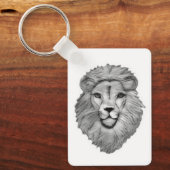  Lion's Head Mens Keyring Keychain キーホルダー (正面)