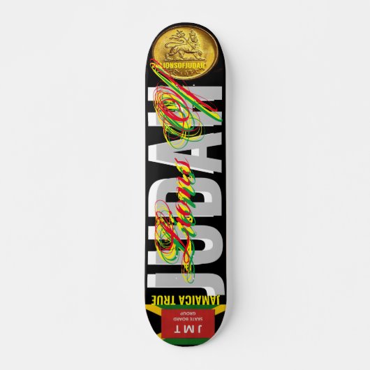 LIONS OF JUDAH JAMAICAN 7 3/4" スケートボードデッキ (正面)