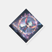 Liora – 星からのクリスタルハート スタンダードカクテルナプキン (角)