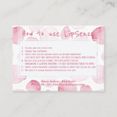 Lip製品ディストリビュータのアプリケーションの指示 名刺 (正面)