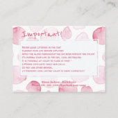 Lip製品ディストリビュータのアプリケーションの指示 名刺 (裏面)