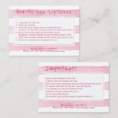 Lip製品ディストリビュータのアプリケーションの指示 名刺 (正面/裏面)