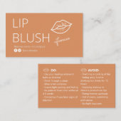  Lip Blush Tattoo Aftercare Advice Card 名刺 (正面/裏面)