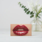 Lip filler, makeup artist 名刺 (スタンド正面)