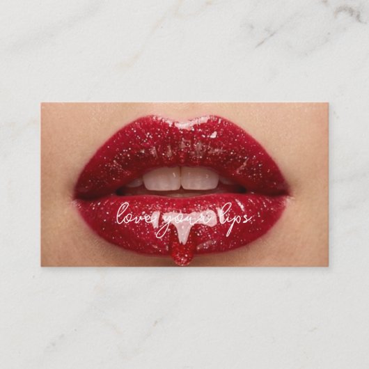 Lip filler, makeup artist 名刺 (正面)